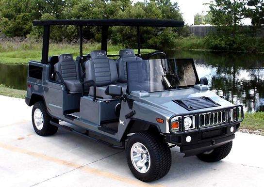 Tema del carrito de golf Hummer gris Kendall
