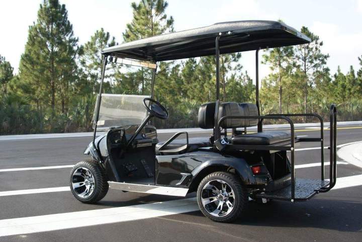 Personalized black golf cart Kendall