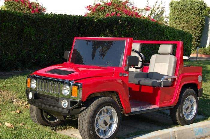 Tema del carrito de golf Hummer rojo Kendall