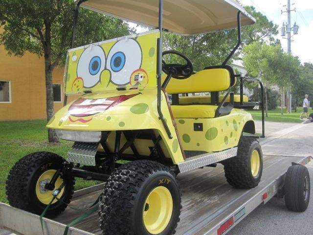 Sponge Bob golf cart theme front left Kendall