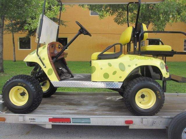Sponge Bob golf cart theme left side view Kendall
