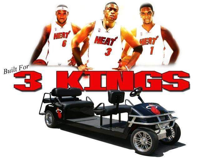 El tema del carrito de golf de los 3 reyes Kendall
