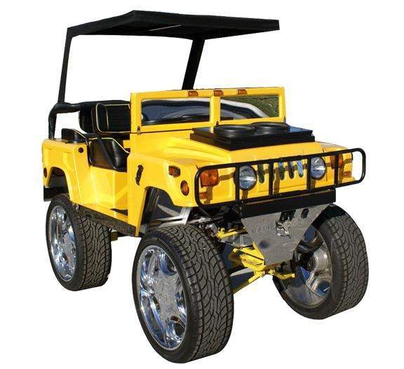 Tema del carrito de golf Hummer amarillo Kendall